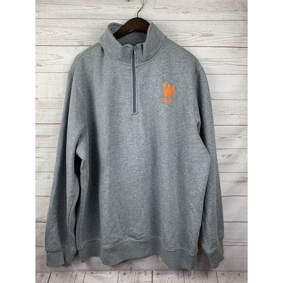 Sport‎ Tek Clemson Wesley Sweatshirt mens XL gray 1/4 Zip pullover Top - Picture 1 of 6
